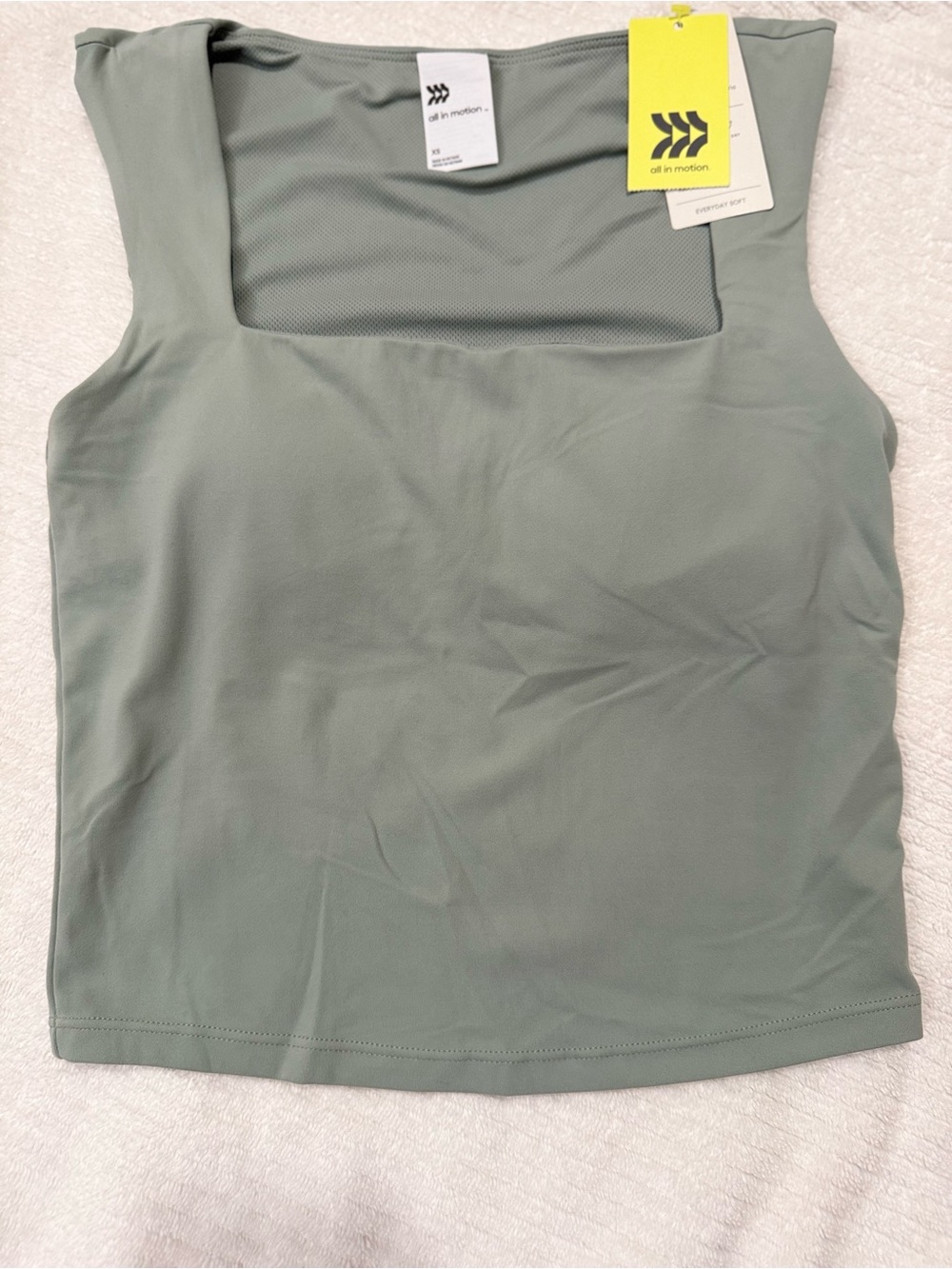 All in Motion Women’s Sage Square-Neck Active Tank new xs